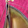Vintage 1970's Sculpture Brass /  Metal Sailboat On Onyx Stone Base -Signed DeMott Image 8