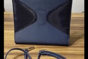 navy handbag