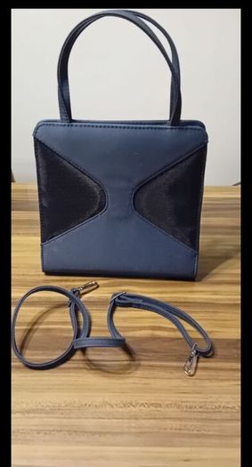 navy handbag