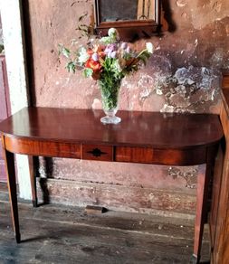 Antique Sheraton inlaid mahogany Console Table