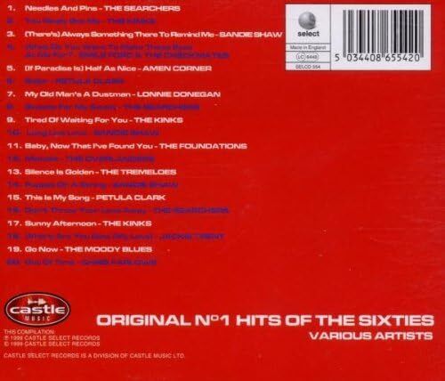 Free Postage! Original No. 1 Hits of the Sixties. CD.