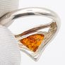 Sterling Silver And Natural Baltic Cognac Amber Ring Image 6