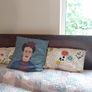 Double bed good mattress foot board 77cm headboard 108cm. Iron sprung base Image 2