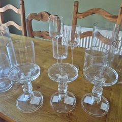Candle holders (glass)