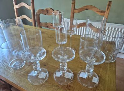 Candle holders (glass)