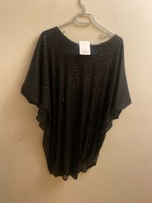 NEW black sparkly blouse (approx size 22-24)