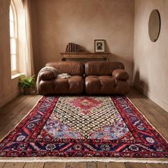 Beautiful Colourful Persian 9ft x 4ft Tribal Koliai hand knotted wool carpet rug.