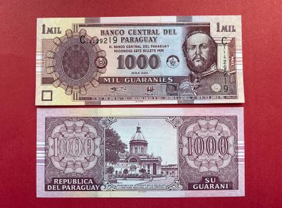 Paraguay  1000. Guaranies  2004. Pick 222a  ( Uncirculated )