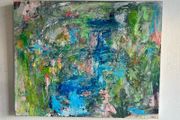 Original Abstract Painting Dublin Original Art Pondscape Riverscape Painting