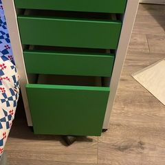 Beside locker and desk from ikea