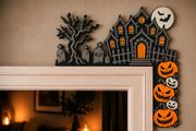 Halloween haunted house door corner decoration