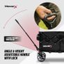 200L Festival Trolley on Wheels, Folding Wagon, Portable Camping Cart, Collapsible Foldable Trolly for Beach Outdoor Garden Picnic Shopping Fishing, Wide Wheels, Adjustable Handle, Black Image 4