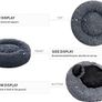 Calming Donut Dog Bed for Medium Small Dogs Cats, Fluffy Anti Anxiety Dog Beds Washable Puppy Bed Non-Slip Plush Cuddler Warming Round Faux Fur Pet Bed MULTIPLE SIZES AVAILABLE Image 6