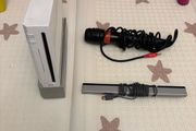 Nintendo Wii White Console Bundle + Wii Sports, SingStar Mics &amp; Steering Wheel