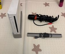 Nintendo Wii White Console Bundle + Wii Sports, SingStar Mics & Steering Wheel