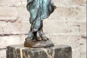 Miguel Lopez (1955) Lady In A Dress (32cm) - Patinated Bronze, Marble (Signed)