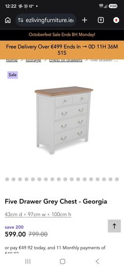 5 Drawer Chest - Georgia Style
