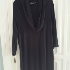 Next in Line Cowl Neck Black Tunic