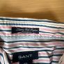 Gant Shirt Mens 2XL Striped Short Sleeve Collared Liberty Bell Poplin - Pink\Blue Image 3