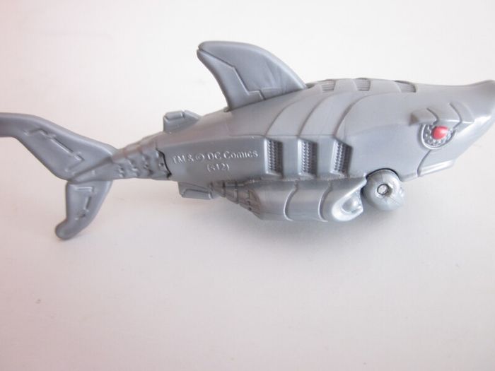 Fisher Price Mattel Shark 9cm Toy Figure Robo Silver Shark 2012