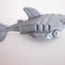 Fisher Price Mattel Shark 9cm Toy Figure Robo Silver Shark 2012 Image 5