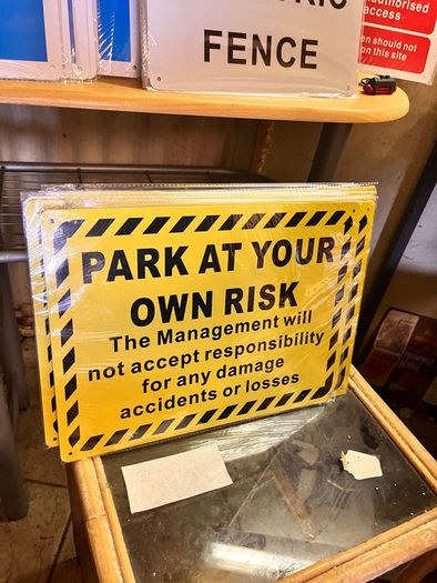 large metal signs