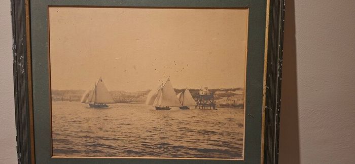 Old Maritime Picture of Yacht's racing in Cobh