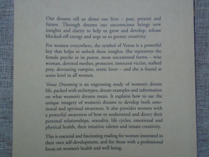 Venus Dreaming,A guide to women's dreams and nightmares, Brenda Mallon,Paperback book,non fiction,books