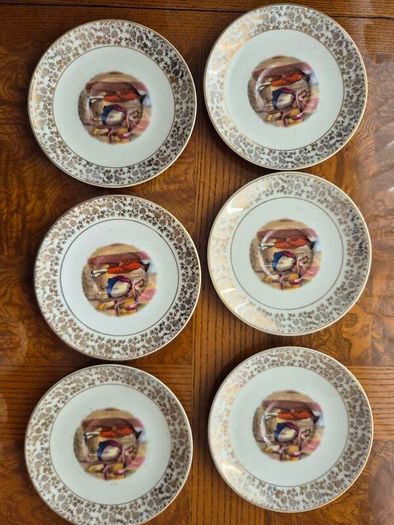 Vintage English Tea & Dessert Display Set, Sadler Teapot & Cries of London Plates
