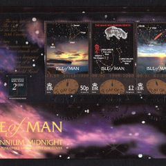 1999/2000 Isle of Man New Millennium (Sky at Sunset, Dawn & Constellations at New Millennium) Commemorative Stamps First Day Cover (FDC)