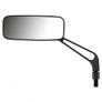 Rectangular Metal Motorcycle Mirrors - Black Image 5