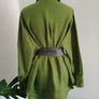 Linen oversize blouse green New size 12-14 Image 8