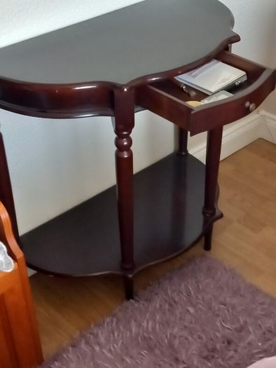 Hall Table And matching  mirror Mahogany colour