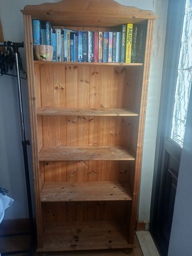 Tall pine bookshelf