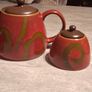 Teapot with Jug and Sugar Bowl .. Tara Pottery  (3 Piece Set) Priced to Clear Image 5