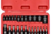 25-Piece Torx Bit and Female External Socket Set, 13 Star Bits (T8- T60) &amp; 12 Female E-Torx (E4-E22), Professional Grade Auto &amp; Motorcycle Mechanic Socket Set