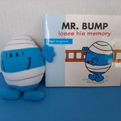 Vintage Mr Men book and new Mr bump toy