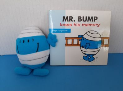 Vintage Mr Men book and new Mr bump toy