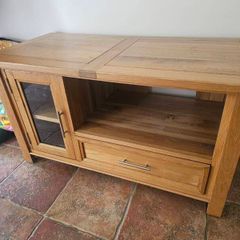 solid oak tv unit