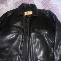 Vintage Black Leather Jacket Medium
