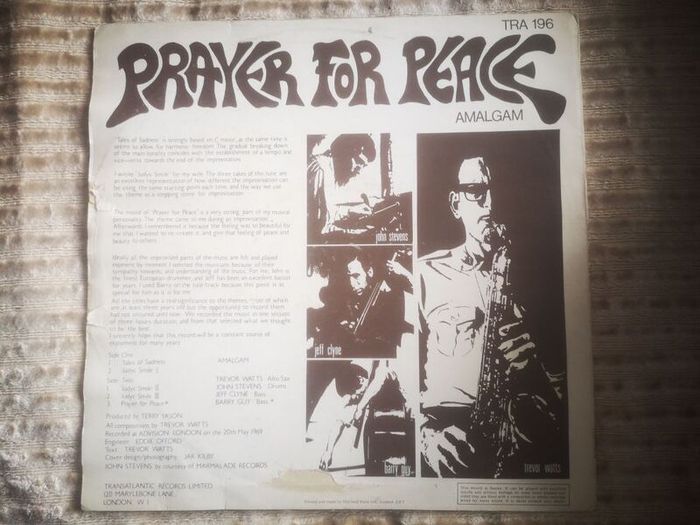 Analgam - Prayer For Peace Orig UK Free Jazz