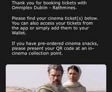 2 x cinema tickets The Odyssey