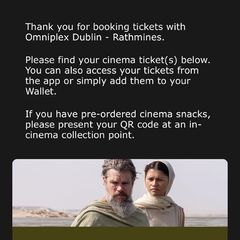 2 x cinema tickets The Odyssey