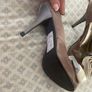 Cream satin high heels Image 3