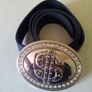 Genuine leather belt with dollar sign Image 2