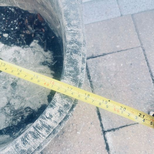 concrete garden pots
