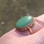 Large 9 Carat Gold Cabochon Jade Ring Image 3