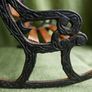 Vintage Doll Furniture Cast Iron Rocker Bench Image 4