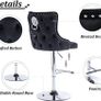 Set of 2 Velvet Bar Stools Height Adjustable Modern Counter Stools with Backrest Kitchen Stool Rotatable Image 5