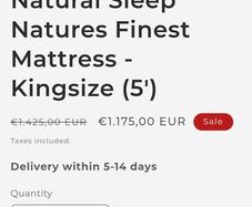 BRAND NEW King Size Mattress Natures Finest Still Factory Rolled
